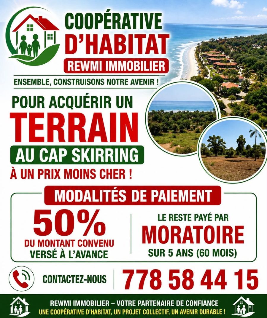 Affiche : Coopérative d'habitat Rewmi Immobilier, modalités de paiement